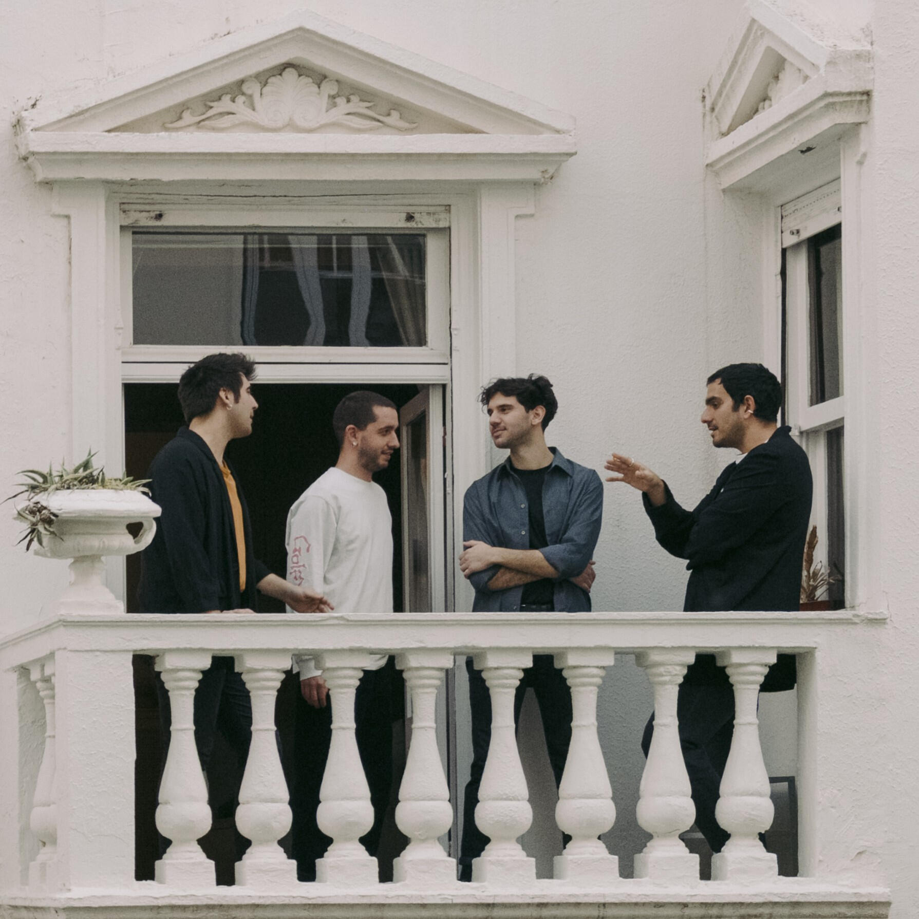 XOAN performing live on stage, Athens